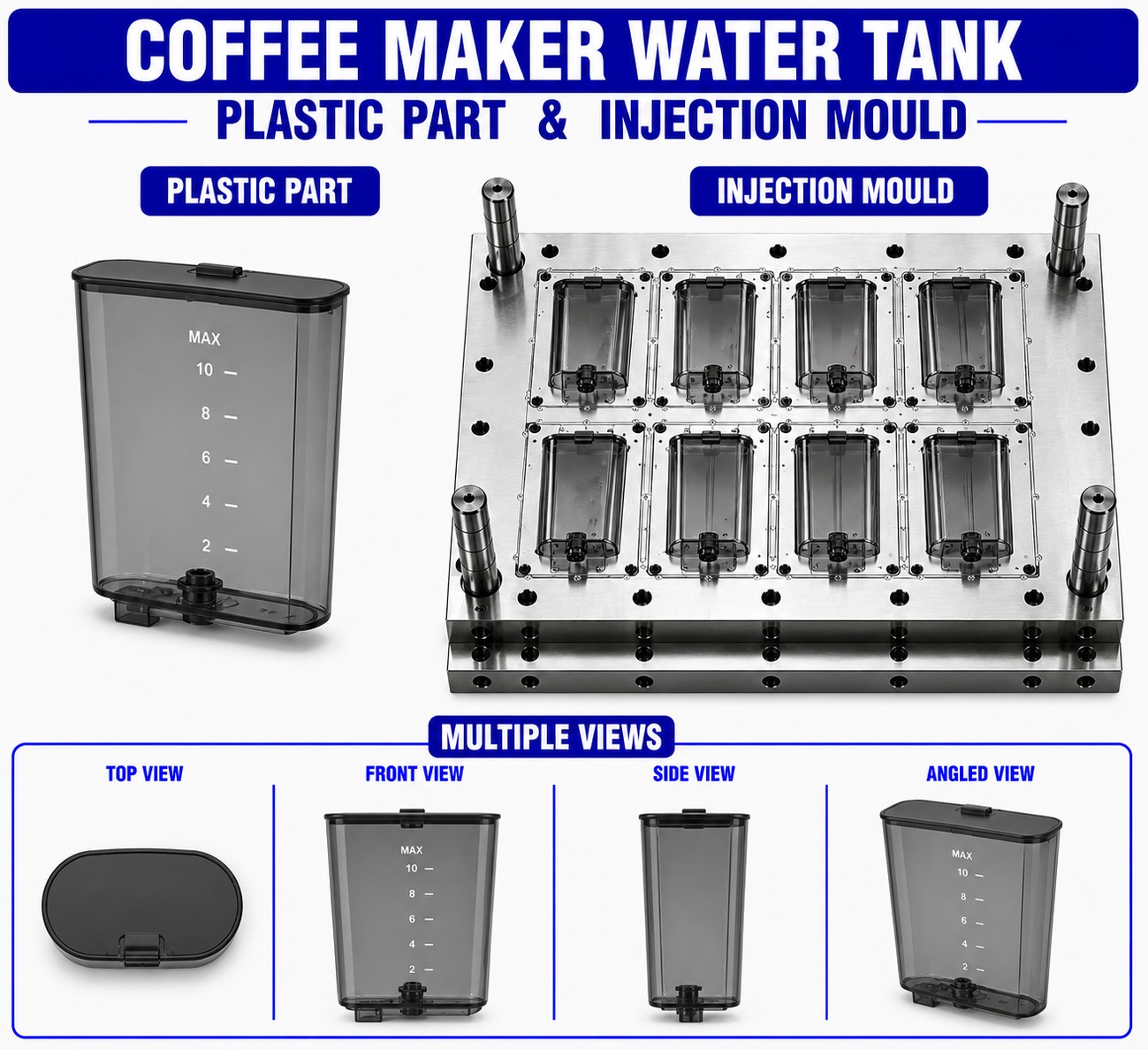 Coffee Maker Plastic Water Tank Mould and Moulding Services